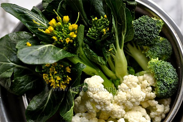 Choy Sum, Cauliflower, Broccoli Choy Sum, Cauliflower, Broccoli